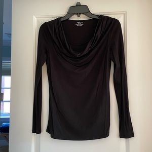 Women’s cowl neck black top